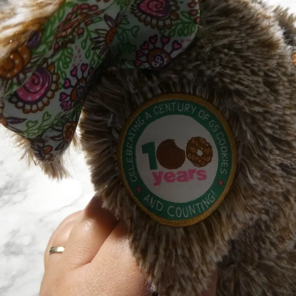 Little Brownie Bakers Owl Plush Kids 10in Brown Girl Scout Cookie 100 Years Patc